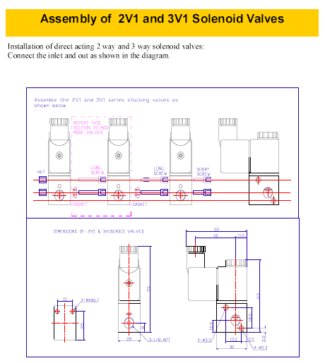 Direct Acting Solenoid Valve Assembly